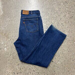 Vintage Orange Label 619 Dark Wash Levi Jeans - Size 38/32